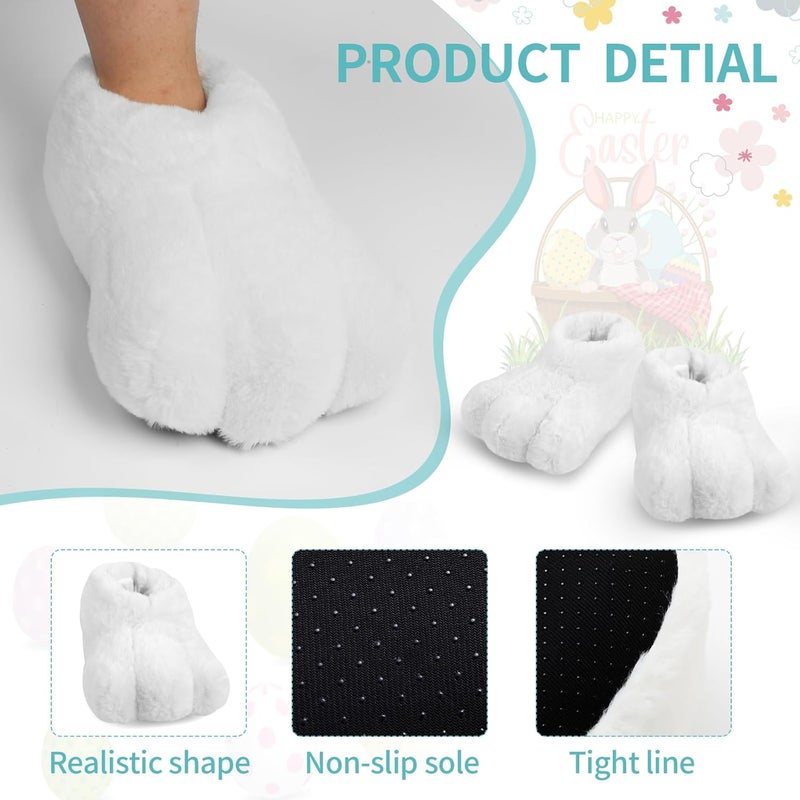 yeload Adults & Kids Rabbit Slippers, Unisex White Bunny Feet Shoes for Easter, Costume Party, Cosplay, Stage Performances - Image 3